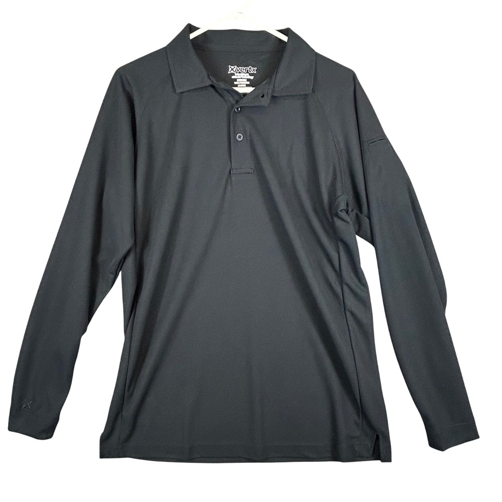 Vertx Coldblack Mens Long Sleeve Polo Shirt Black Tactical F1 VTX4020P Medium